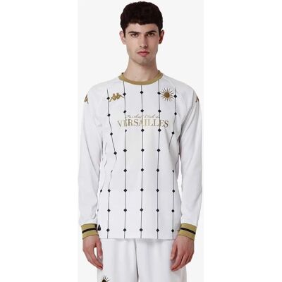 Kappa FC Versailles 78 Maillot de football or et blanc pour hommes - Maillot de football - Publicité Kappa FC Versailles 78 Maillot de football or et blanc pour hommes - Maillot de football - Publicité