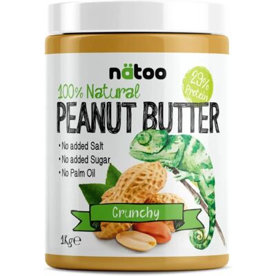 Burro di Arachidi Crunchy Natoo - 1000g - Snack Ricco di Proteine Burro di Arachidi Crunchy Natoo - 1000g - Snack Ricco di Proteine