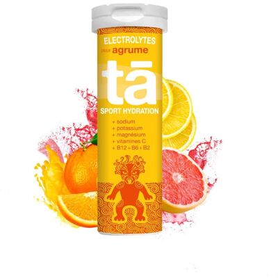 TA Marque Hydratation Électrolytes - Pastilles - Agrumes - Électrolytes & Vitamines - Sport & Activité - Publicité TA Marque Hydratation Électrolytes - Pastilles - Agrumes - Électrolytes & Vitamines - Sport & Activité - Publicité
