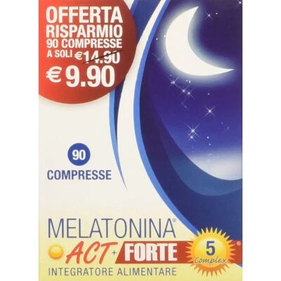 F&f Srl Melatonina Act+ Forte 5 Complex - Integratore per il sonno - 90 Compresse F&f Srl Melatonina Act+ Forte 5 Complex - Integratore per il sonno - 90 Compresse