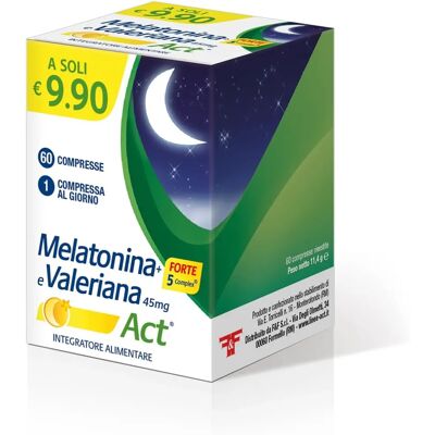F&F; Srl Melatonina Act Forte - Supporto per il sonno e il relax F&F; Srl Melatonina Act Forte - Supporto per il sonno e il relax