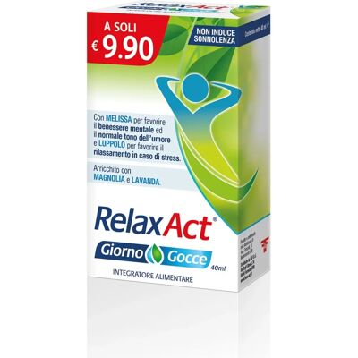 F&f Srl Relax Act Giorno Gocce - Integratore per il benessere mentale - 40ml F&f Srl Relax Act Giorno Gocce - Integratore per il benessere mentale - 40ml