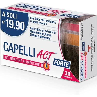 F&F Capelli Act Forte - Zinco, Rame & Estratto di Mela - 30 Compresse F&F Capelli Act Forte - Zinco, Rame & Estratto di Mela - 30 Compresse