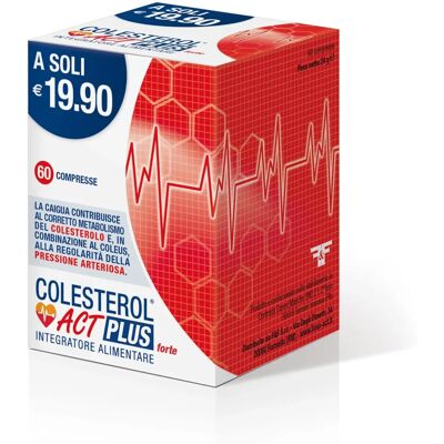 F&F Srl Colesterol Act Plus Forte - 60 capsule - Integratore cuore F&F Srl Colesterol Act Plus Forte - 60 capsule - Integratore cuore