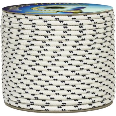 Corderie Italiane 006006008 Nautische Touw 4mm 100m Wit met Blauw Marker Corderie Italiane 006006008 Nautische Touw 4mm 100m Wit met Blauw Marker
