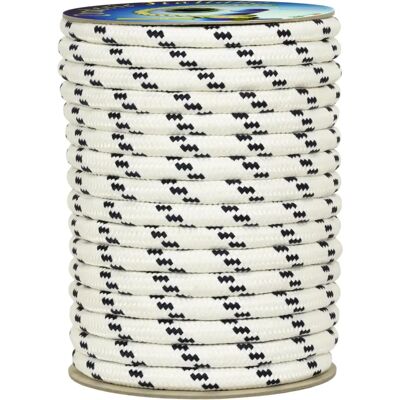 Corderie Italiane 006006060 Corda Nautica - 14mm, 50m, Bianco con segnalino blu Corderie Italiane 006006060 Corda Nautica - 14mm, 50m, Bianco con segnalino blu
