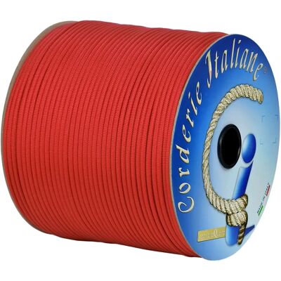 CORDERIE ITALIANE - Paracord 550 Tipo iii Básico, rojo 4 mm - 20 m, alma 7 hilos CORDERIE ITALIANE - Paracord 550 Tipo iii Básico, rojo 4 mm - 20 m, alma 7 hilos