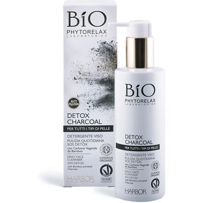 Gel nettoyant charbon actif Bio Detox - Nettoyage visage femmes Gel nettoyant charbon actif Bio Detox - Nettoyage visage femmes