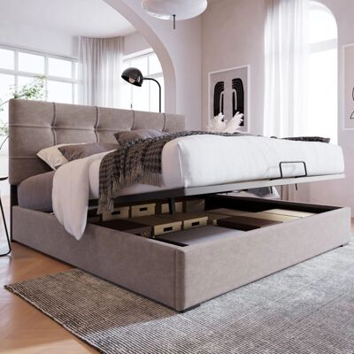 WISHDOR - Letto 140x200 - Gris claro - Bed WISHDOR - Letto 140x200 - Gris claro - Bed