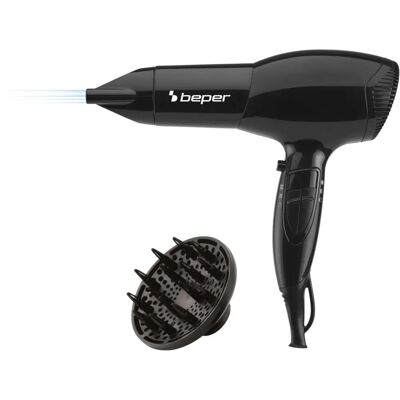 Sèche-cheveux BEPER Modèle 40979 Turbo Touch - Ionisant, 2000W, Noir - Publicité Sèche-cheveux BEPER Modèle 40979 Turbo Touch - Ionisant, 2000W, Noir - Publicité