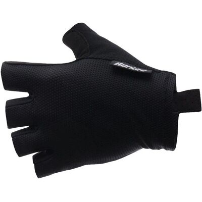 Guantes de ciclismo Santini Brisk - Dedo corto, Negro, XL Guantes de ciclismo Santini Brisk - Dedo corto, Negro, XL