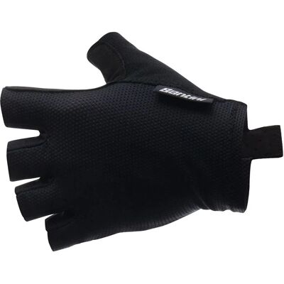 Gants de Cyclisme Noirs SANTINI Brisk - Gants - Publicité Gants de Cyclisme Noirs SANTINI Brisk - Gants - Publicité