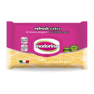 Salviette per animali Inodorina - Refresh Extra Gelsomino Salviette per animali Inodorina - Refresh Extra Gelsomino
