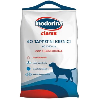 Inodorina Chlorhexidin Haustierunterlage - 60x60cm - 40 Stück Inodorina Chlorhexidin Haustierunterlage - 60x60cm - 40 Stück