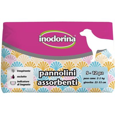 Wielorazowe pieluchy Inodorina - S - 25-33 cm - 12 sztuk Wielorazowe pieluchy Inodorina - S - 25-33 cm - 12 sztuk