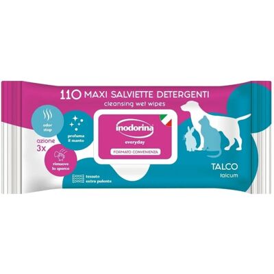 Salviette umidificate per animali Inodorina - Profumate, 110 pezzi Salviette umidificate per animali Inodorina - Profumate, 110 pezzi