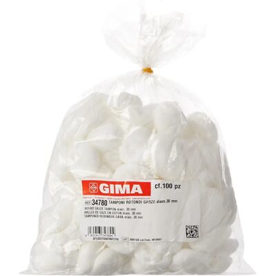 GIMA Rund gasbinda Ø 30 mm - Gauze Tampon GIMA Rund gasbinda Ø 30 mm - Gauze Tampon