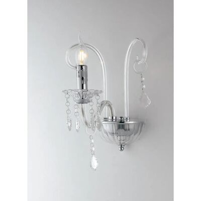 Luce Ambiente e Design Wall Light Chrome - Crystal - 22x30x25cm - Wall Light Luce Ambiente e Design Wall Light Chrome - Crystal - 22x30x25cm - Wall Light