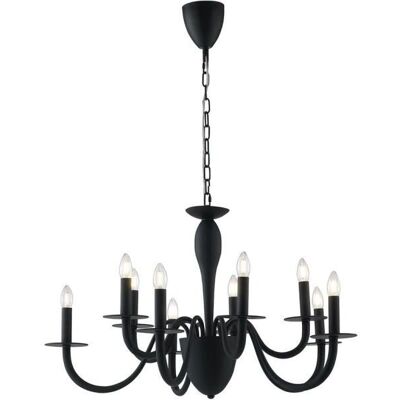 Fan Europe ARMSTRONG 10 Light Black Chandelier - Chandelier Fan Europe ARMSTRONG 10 Light Black Chandelier - Chandelier