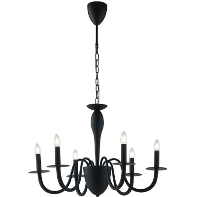 Fan Europe ARMSTRONG 6 Light Chandeliers Black - Chandelier Fan Europe ARMSTRONG 6 Light Chandeliers Black - Chandelier