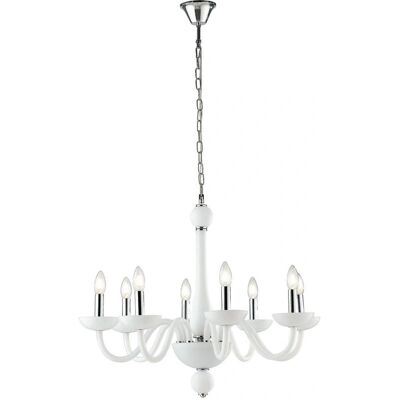 Fan Europe ALFIERE 8 Light Chandeliers White - Chandelier Fan Europe ALFIERE 8 Light Chandeliers White - Chandelier