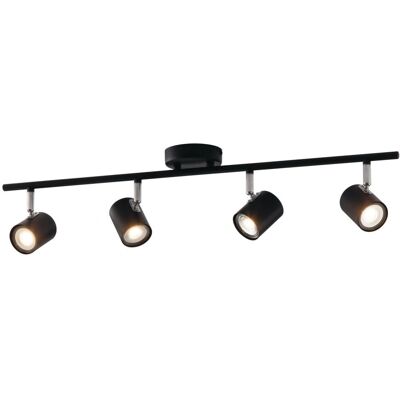 Fan Europe Lighting SPOT 4 Luci Barre Nero - 70x15cm Fan Europe Lighting SPOT 4 Luci Barre Nero - 70x15cm