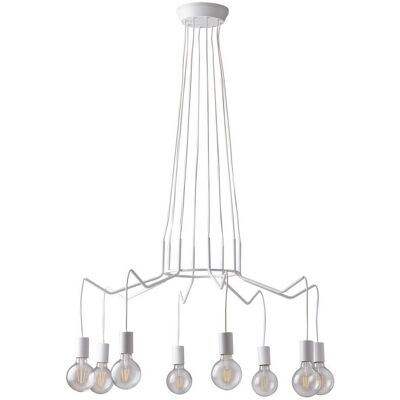 Fan Europe Lighting Habitat 8 Light Pendant - White - Pendant Light Fan Europe Lighting Habitat 8 Light Pendant - White - Pendant Light
