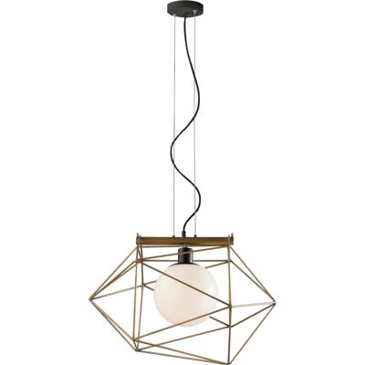 Fan Europe Abraxas Globe Cage Pendant - Black, Gold - Pendant Light Fan Europe Abraxas Globe Cage Pendant - Black, Gold - Pendant Light
