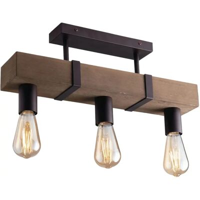 Fan Europe Texas - Bar Ceiling Semi Flush Light - Antique Wooden - Ceiling Light Fan Europe Texas - Bar Ceiling Semi Flush Light - Antique Wooden - Ceiling Light
