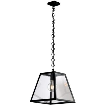 Fan Europe Lexington Lantern Ceiling Pendant - Black, Transparent - Ceiling Pendant Light Fan Europe Lexington Lantern Ceiling Pendant - Black, Transparent - Ceiling Pendant Light
