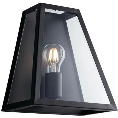 Fan Europe Lexington Wall Lantern - E27, Black, Transparent Fan Europe Lexington Wall Lantern - E27, Black, Transparent