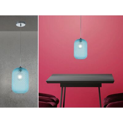 Fan Europe ASHFORD Kuppelpendant Blau - Deckenleuchte Fan Europe ASHFORD Kuppelpendant Blau - Deckenleuchte