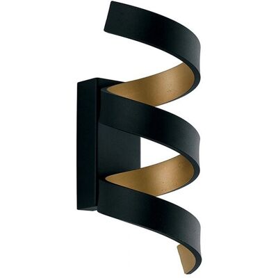 Fan Europe HELIX LED Wirbel Wandleuchte - Schwarz, Gold, 720lm Fan Europe HELIX LED Wirbel Wandleuchte - Schwarz, Gold, 720lm