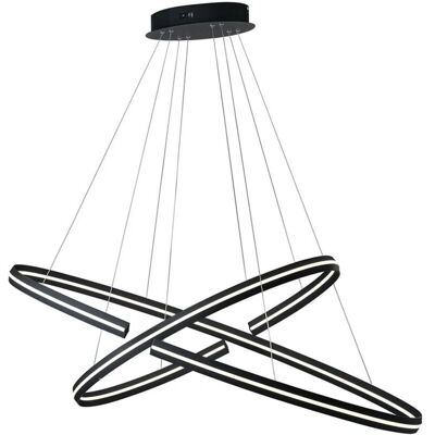 Fan Europe CLARKE LED 2 Ring Pendant Ceiling Light Black - Pendant Ceiling Light Fan Europe CLARKE LED 2 Ring Pendant Ceiling Light Black - Pendant Ceiling Light