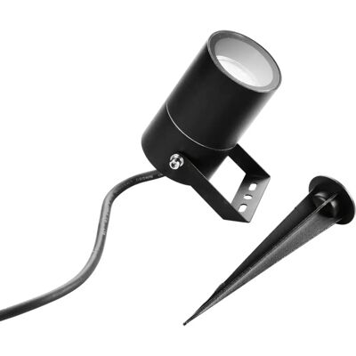 Proiettore esterno in alluminio nero Intec Akron GU10 Proiettore esterno in alluminio nero Intec Akron GU10
