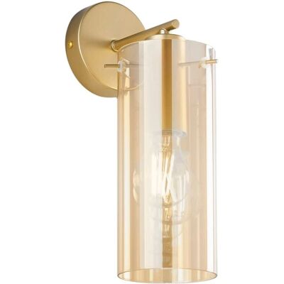 Luce Ambiente e Design Applique Oro - Diffusore in Vetro Cilindrico Luce Ambiente e Design Applique Oro - Diffusore in Vetro Cilindrico