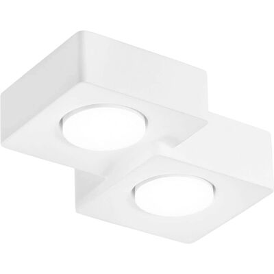 Luce a soffitto Intec ATHEN Bianca - Due portalampade GX53 - Uso interno Luce a soffitto Intec ATHEN Bianca - Due portalampade GX53 - Uso interno