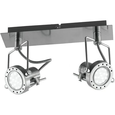 Fan Europe Lighting SPOT LED 2 Light Twin Spotlight Nickel - Spotlights Fan Europe Lighting SPOT LED 2 Light Twin Spotlight Nickel - Spotlights