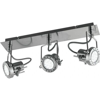 Fan Europe Lighting SPOT LED 3 Light Nickel Spotlight Bars - Spotlights Fan Europe Lighting SPOT LED 3 Light Nickel Spotlight Bars - Spotlights
