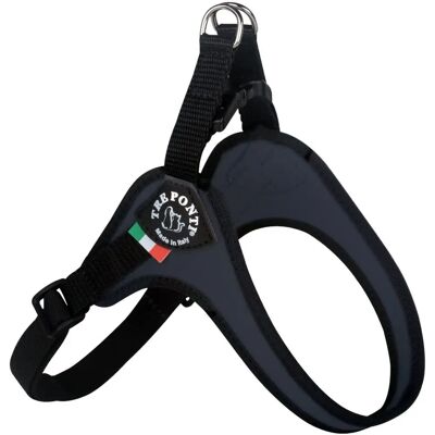 TRE PONTI - Pettorina Nera Chiusura Plastica Bordo Cannete TG.4 - Czarny - Szelwo psa TRE PONTI - Pettorina Nera Chiusura Plastica Bordo Cannete TG.4 - Czarny - Szelwo psa