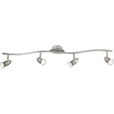 Fan Europe Lighting SPOT LED 4 Luce Barre a foco regolabile Nickel - Faretti Fan Europe Lighting SPOT LED 4 Luce Barre a foco regolabile Nickel - Faretti