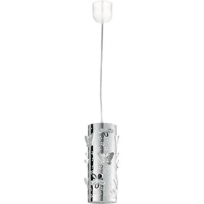 Fan Europe Lighting Butterfly Slim Pendant Suspension - Chrome - E27 - 10x27cm - Lighting Fan Europe Lighting Butterfly Slim Pendant Suspension - Chrome - E27 - 10x27cm - Lighting