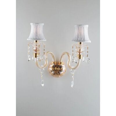 Fan Europe MONET Wall Light Gold - Crystal Fabric 40x37x24cm - Wall Light Fan Europe MONET Wall Light Gold - Crystal Fabric 40x37x24cm - Wall Light