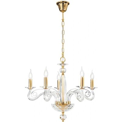 Fan Europe EPOQUE 5 Light Crystal Chandelier - Lighting Fan Europe EPOQUE 5 Light Crystal Chandelier - Lighting