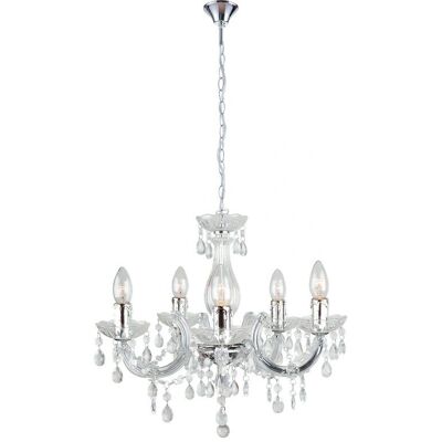 Fan Europe Lighting HOUSTON Lampadario a 5 luci trasparente - Lampadario Fan Europe Lighting HOUSTON Lampadario a 5 luci trasparente - Lampadario