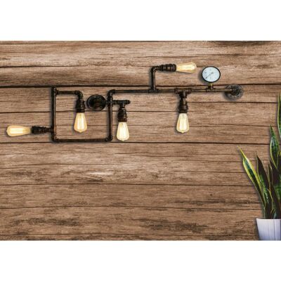 Fan Europe AMARCORD Industrial 5 Light Semi Flush Light Rust - Semi Flush Light Fan Europe AMARCORD Industrial 5 Light Semi Flush Light Rust - Semi Flush Light