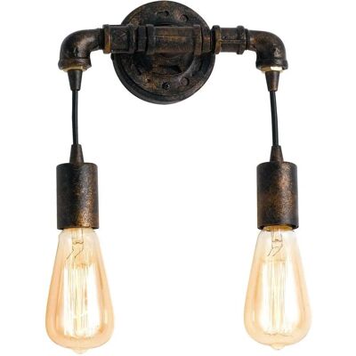 Fan Europe AMARCORD Industrielle Wandlampe mit 2 Leuchten Fan Europe AMARCORD Industrielle Wandlampe mit 2 Leuchten