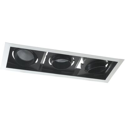 Fan Europe APOLLO LED 3 Light Recessed Downlight - LED, Black, 7200lm Fan Europe APOLLO LED 3 Light Recessed Downlight - LED, Black, 7200lm