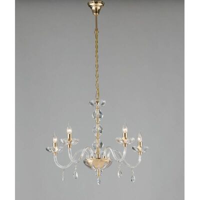 Fan Europe RIFLESSO 5 Light Chandeliers Gold - Chandelier Fan Europe RIFLESSO 5 Light Chandeliers Gold - Chandelier