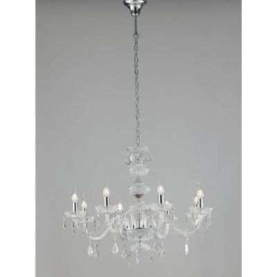 Fan Europe Lighting INCANTO 8 Light Chandeliers Chrome - Crystal Fan Europe Lighting INCANTO 8 Light Chandeliers Chrome - Crystal